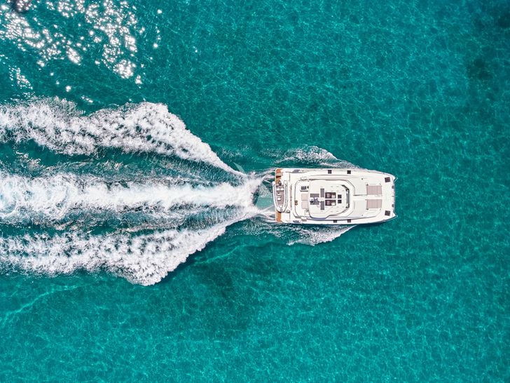 EXPLORION Aquila 54 - drone shot cruising EXPLORION Aquila 54 - drone shot cruising