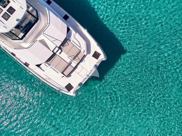 EXPLORION Aquila 54 - foredeck aerial shot EXPLORION Aquila 54 - foredeck aerial shot