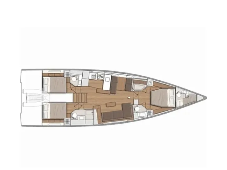 EXTRA MILE Beneteau First 53 - cabin layout EXTRA MILE Beneteau First 53 - cabin layout
