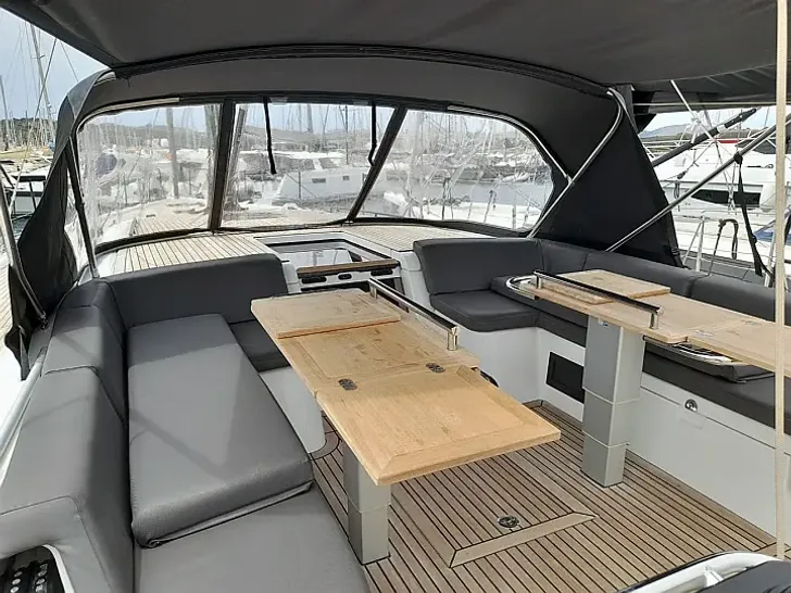 EXTRA MILE Beneteau First 53 - upper deck dining lounge EXTRA MILE Beneteau First 53 - upper deck dining lounge
