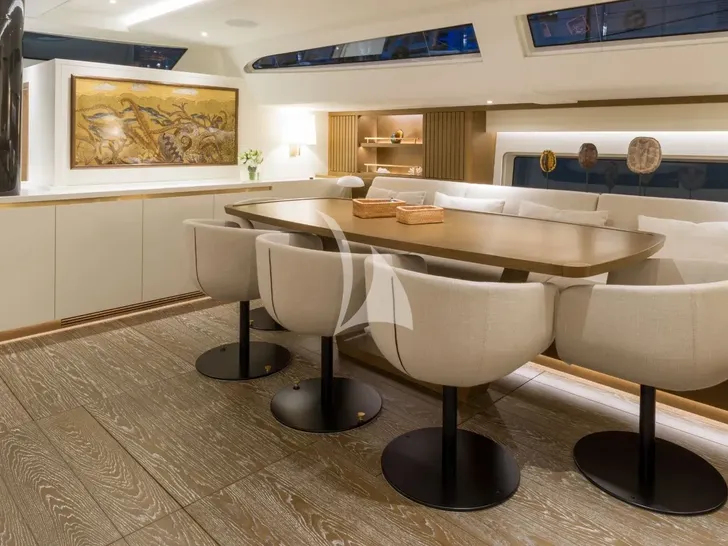 FANCY Nautor's Swan 108 - dining area FANCY Nautor's Swan 108 - dining area