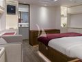 FANCY Nautor's Swan 108 - master cabin seating area and bathroom entrance FANCY Nautor's Swan 108 - master cabin seating area and bathroom entrance