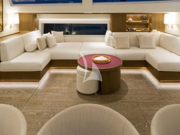 FANCY Nautor's Swan 108 - saloon seating area FANCY Nautor's Swan 108 - saloon seating area