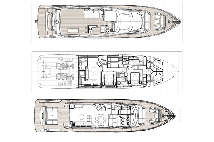 Layout for FAST Ferretti Yachts 860 - layout