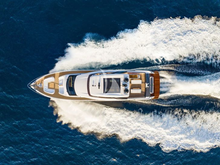 FAST Ferretti Yachts 860 - top aerial shot FAST Ferretti Yachts 860 - top aerial shot