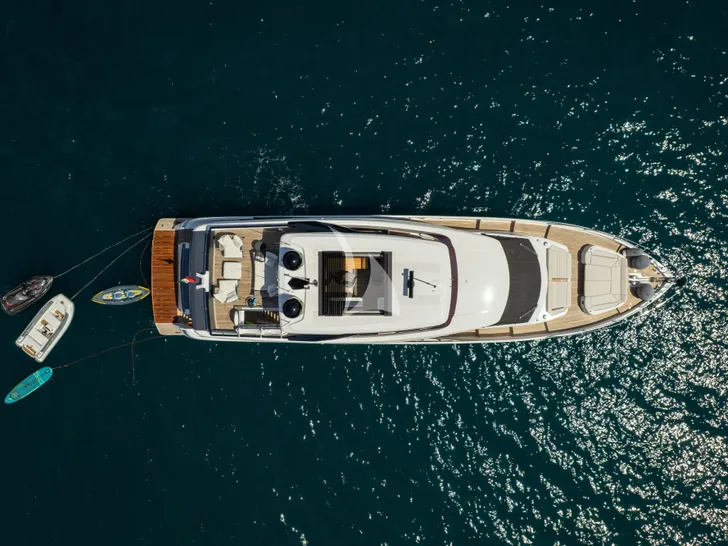 FAST Ferretti 860 - top aerial shot FAST Ferretti 860 - top aerial shot