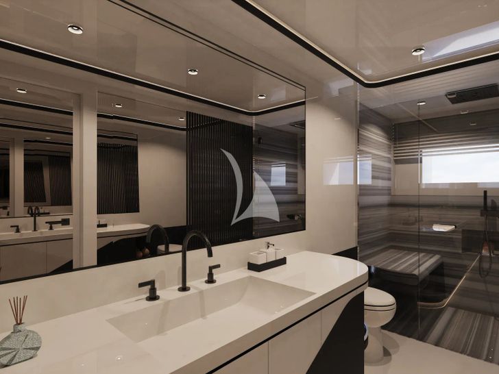 FELICITA Mangusta(Overmarine)Oceano 50 - VIP cabin 1 bathroom FELICITA Mangusta(Overmarine)Oceano 50 - VIP cabin 1 bathroom
