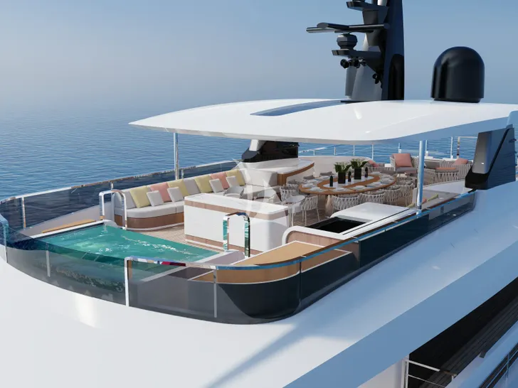 FELICITA Mangusta(Overmarine)Oceano 50 - sundeck forward FELICITA Mangusta(Overmarine)Oceano 50 - sundeck forward