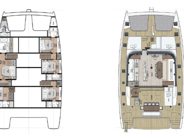 FELICITA Sunreef 80 catamaran yacht layout