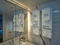 FELICITA Sunreef 80 - master cabin bathroom towels FELICITA Sunreef 80 - master cabin bathroom towels