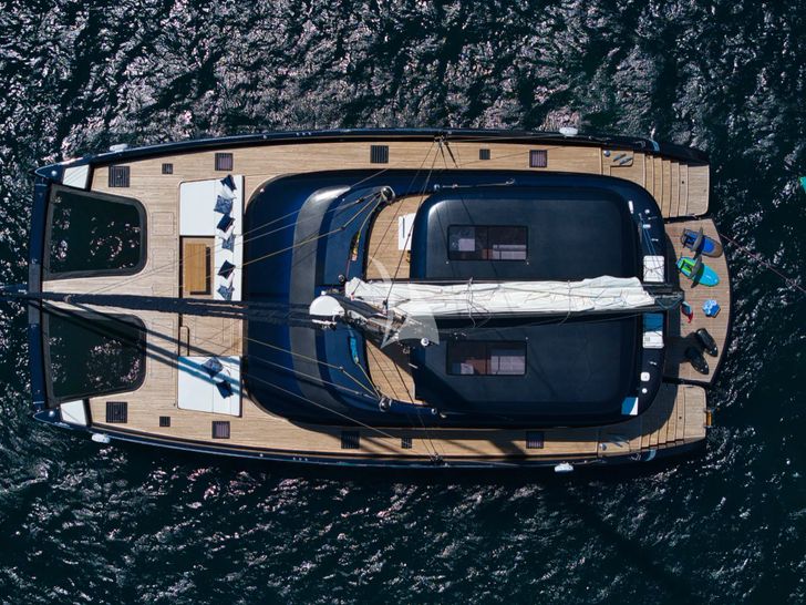 FELICITA Sunreef 80 - top aerial shot FELICITA Sunreef 80 - top aerial shot