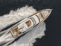 FIRST HORIZON Azimut Grande 26M - top aerial shot cruising FIRST HORIZON Azimut Grande 26M - top aerial shot cruising