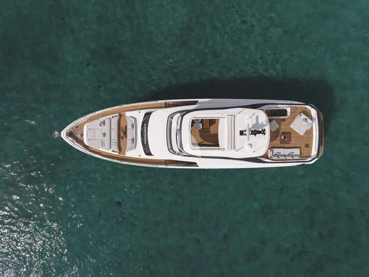 FIRST HORIZON Azimut Grande 26M - top shot anchored FIRST HORIZON Azimut Grande 26M - top shot anchored