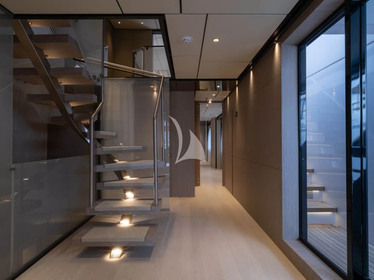 FIFI Custom Line Navetta 33 - hallway and stairwell FIFI Custom Line Navetta 33 - hallway and stairwell