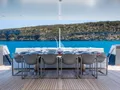 FONERS Izar 43m - main aft deck alfresco dining set up FONERS Izar 43m - main aft deck alfresco dining set up