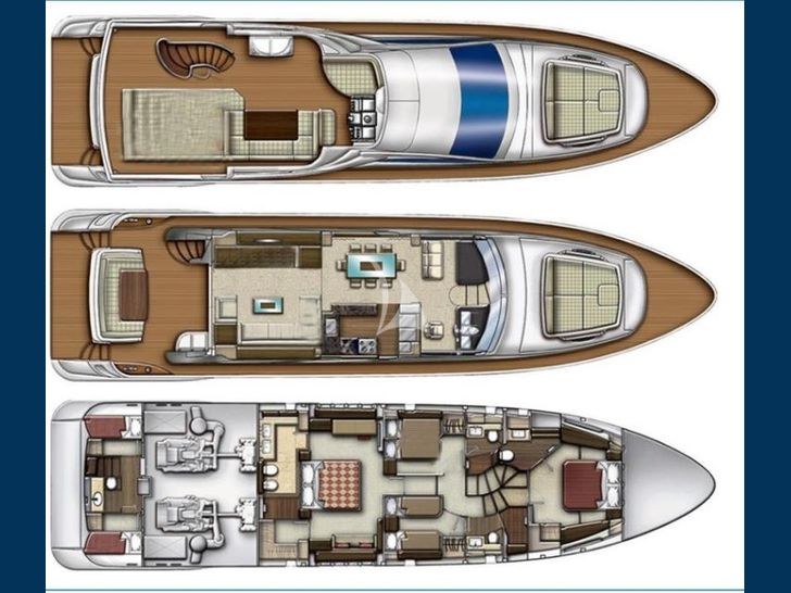 FOREVER ROSANNA Azimut 78 motor yacht layout