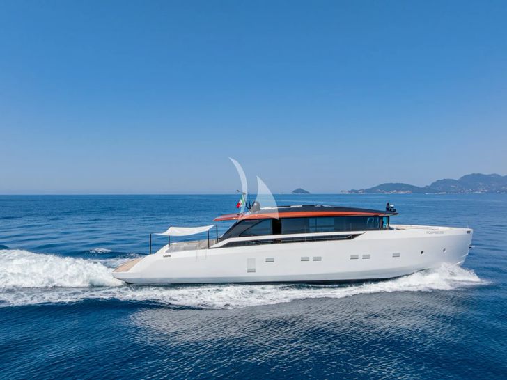 FORZA QUIETA Sanlorenzo SP92 - cruising side profile FORZA QUIETA Sanlorenzo SP92 - cruising side profile