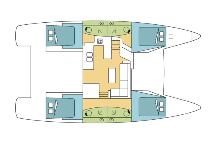 Layout for Fountaine Pajot Elba 45 - layout