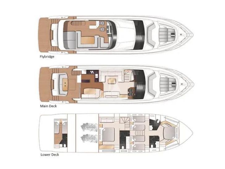 FREE SOUL Princess 68 - motor yacht layout FREE SOUL Princess 68 - motor yacht layout