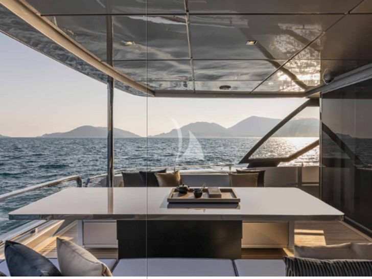 G Riva 90 Argo - aft alfresco dining area G Riva 90 Argo - aft alfresco dining area