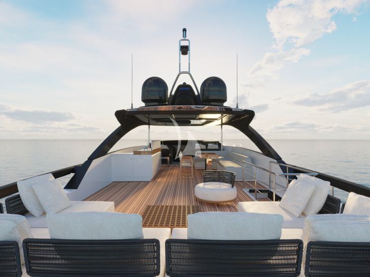 G Riva 90 Argo - flybridge wide shot G Riva 90 Argo - flybridge wide shot