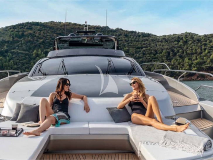 G Riva 90 Argo - guests on the foredeck G Riva 90 Argo - guests on the foredeck