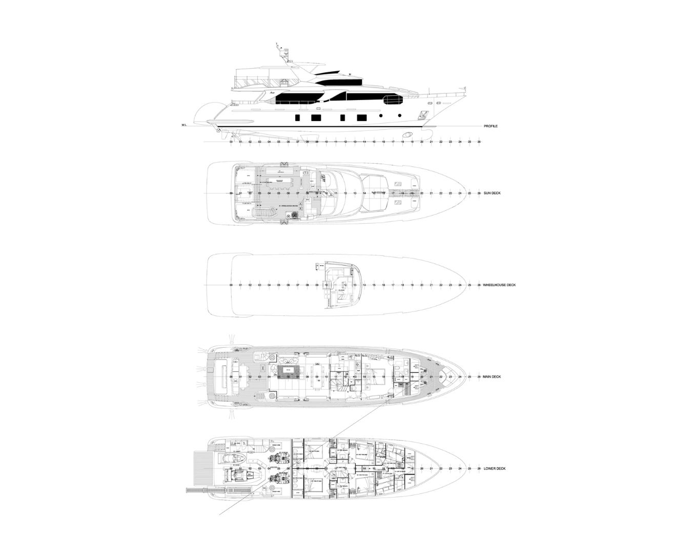 Layout for GALA I Benetti Delfino 93 - layout