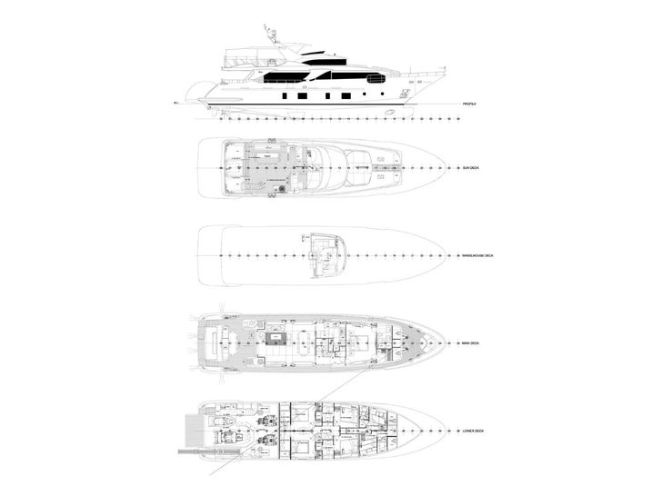 GALA I Benetti Delfino 93 - layout GALA I Benetti Delfino 93 - layout