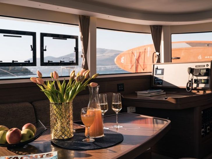 GALATHEA Lagoon 46 - indoor dining area GALATHEA Lagoon 46 - indoor dining area