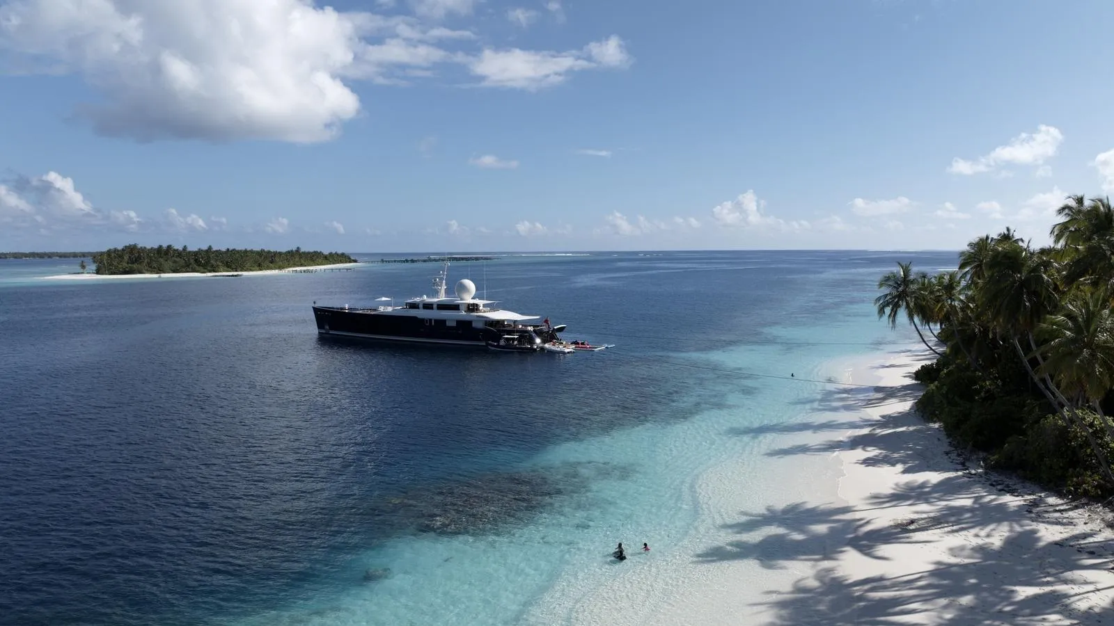 GALILEO Picchiotti 55.7m - at anchor next to shore