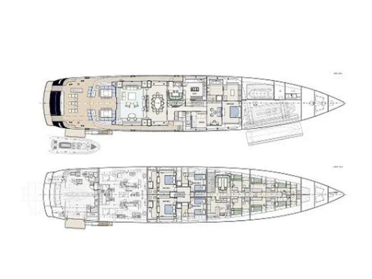 GALILEO Picchiotti 55.7m - main deck and cabin layout GALILEO Picchiotti 55.7m - main deck and cabin layout