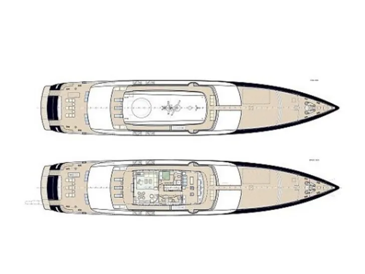GALILEO Picchiotti 55.7m - sundeck layout GALILEO Picchiotti 55.7m - sundeck layout
