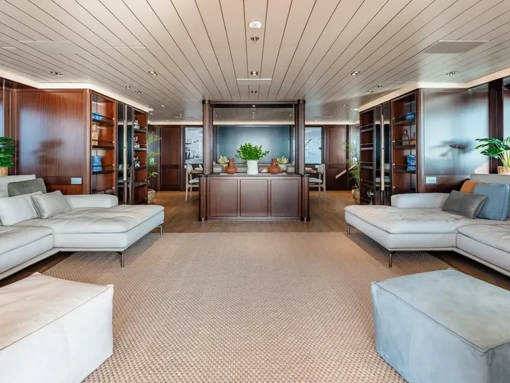 GALILEO Picchiotti 55.7m - salon area opening to galley GALILEO Picchiotti 55.7m - salon area opening to galley