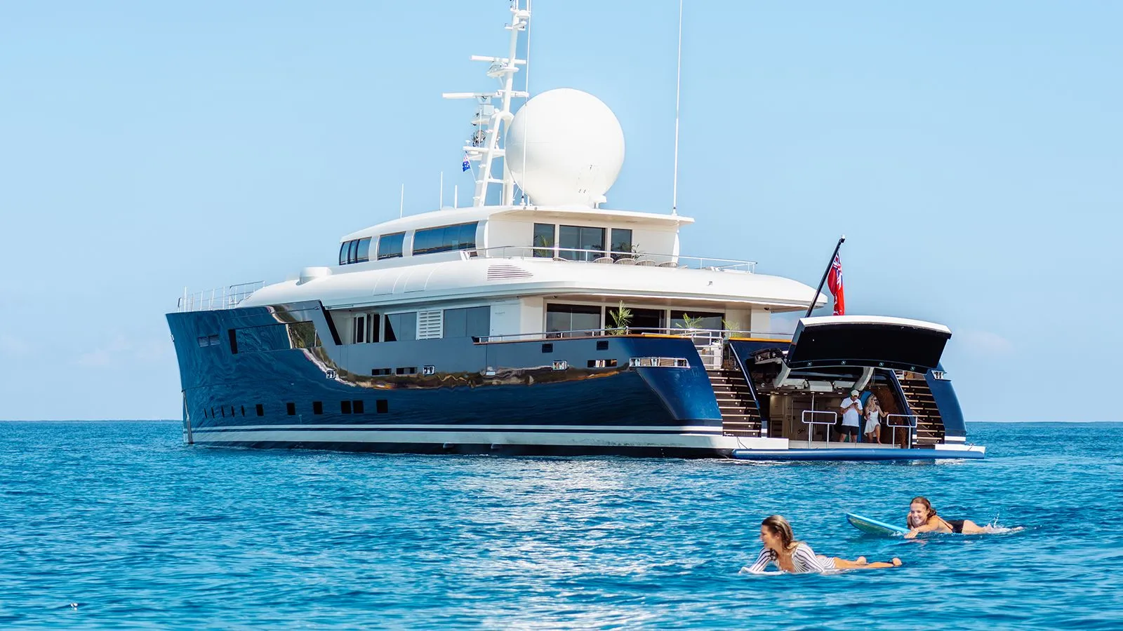 GALILEO Picchiotti 55.7m - view of aft deck with water toys out
