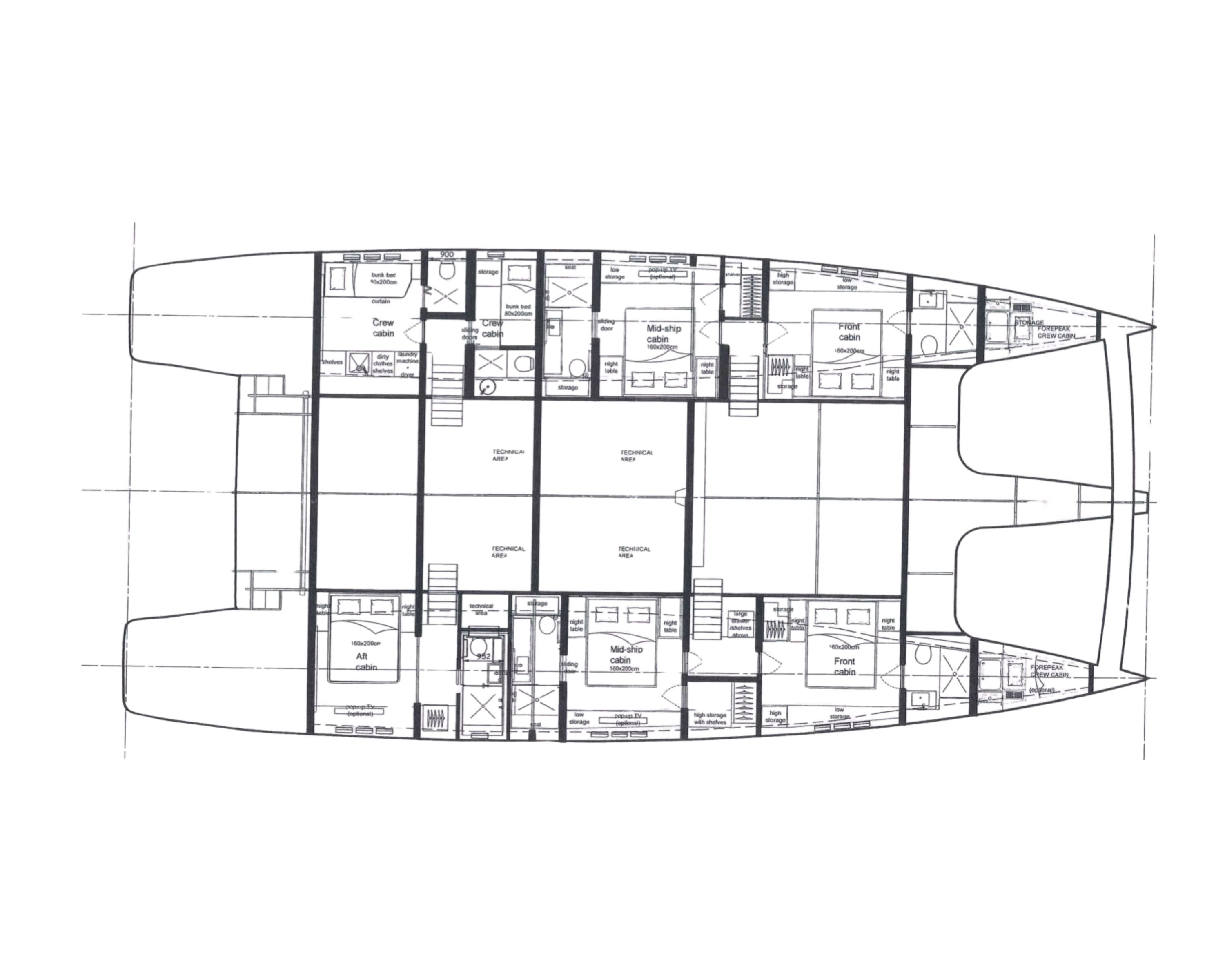 GENNY Sunreef 80 - cabin layout