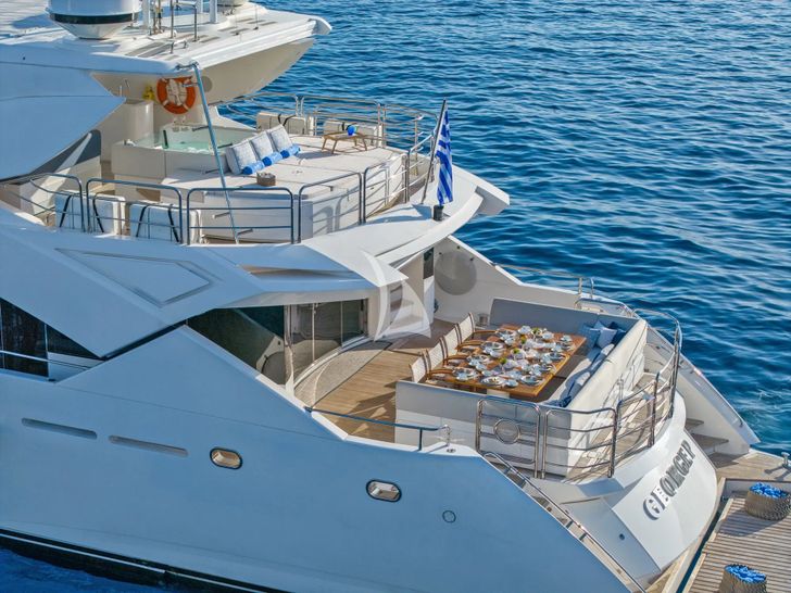 GEORGE P Sunseeker 115 Sport Yacht - main aft deck GEORGE P Sunseeker 115 Sport Yacht - main aft deck