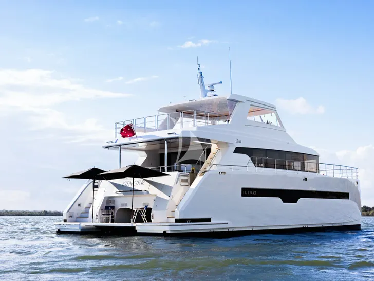 GINGER Iliad 62 - anchored aft shot GINGER Iliad 62 - anchored aft shot