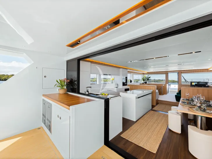 GINGER Iliad 62 - dining area and galley GINGER Iliad 62 - dining area and galley