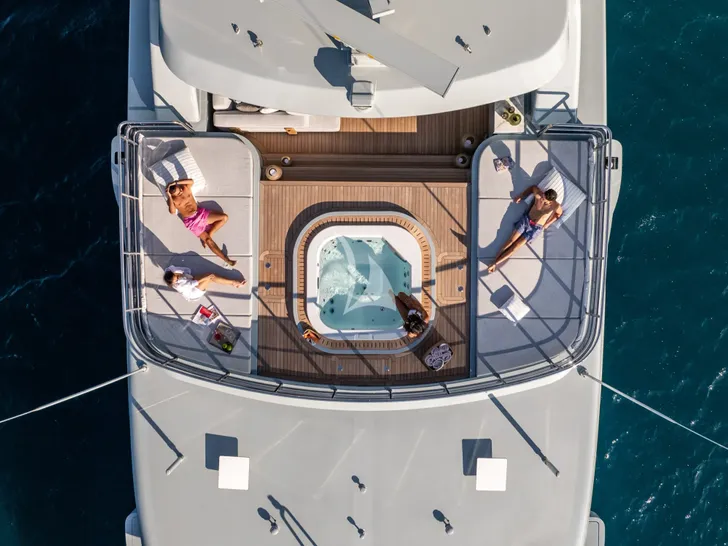 GIOIA Codecasa Vintage 43m - jacuzzi aerial shot GIOIA Codecasa Vintage 43m - jacuzzi aerial shot