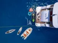 GIOE I Tecnomar Nadara 30 - top aft shot with the water toys GIOE I Tecnomar Nadara 30 - top aft shot with the water toys