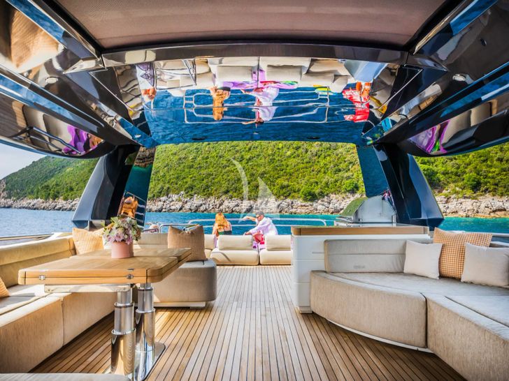 GIORGIO Monte Carlo 86 - flybridge seating and dining GIORGIO Monte Carlo 86 - flybridge seating and dining