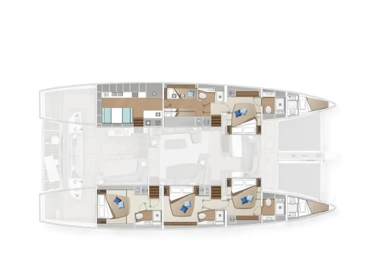GLORIA Lagoon Sixty 5 - cabin layout GLORIA Lagoon Sixty 5 - cabin layout