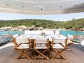 GO Dragos Yachts 111 - aft deck dining area GO Dragos Yachts 111 - aft deck dining area