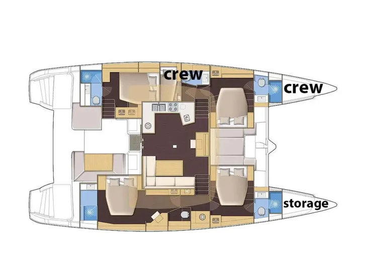 GOA 10 Lagoon 52 - cabin layout GOA 10 Lagoon 52 - cabin layout