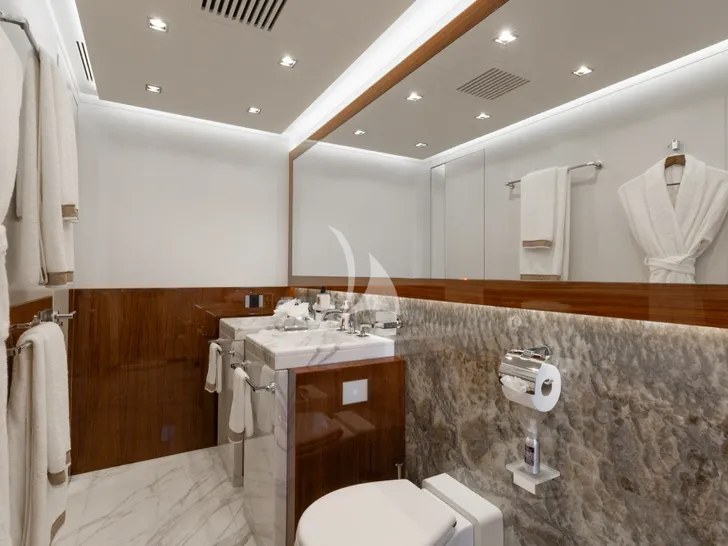 VELOCITY Mangusta GranSport 54 - VIP cabin 1 bathroom VELOCITY Mangusta GranSport 54 - VIP cabin 1 bathroom
