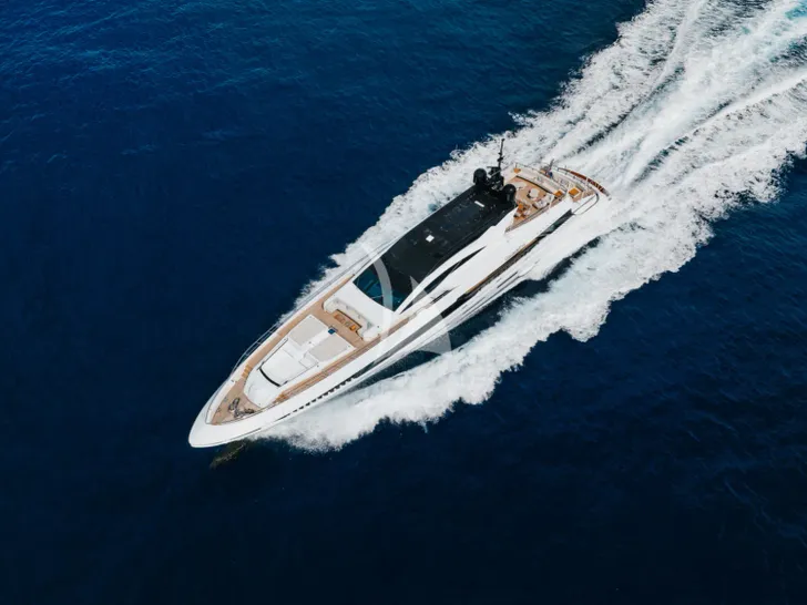 VELOCITY Mangusta GranSport 54 - aerial shot cruising VELOCITY Mangusta GranSport 54 - aerial shot cruising