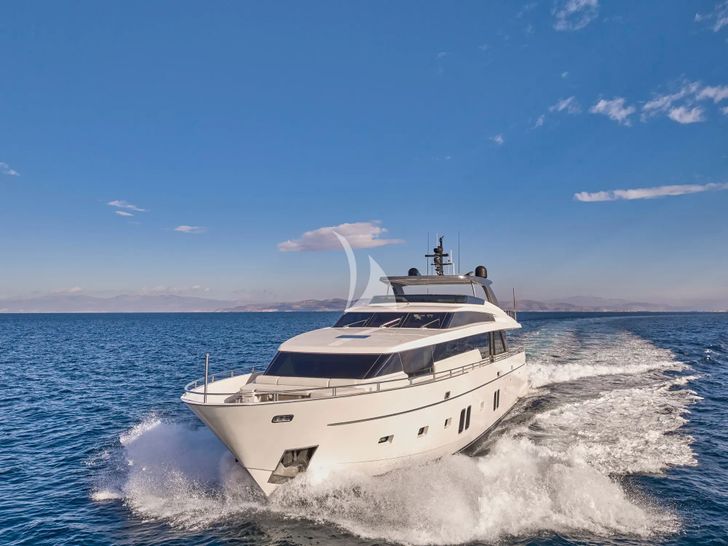 GOLDEN YACHT Sanlorenzo SL106 - cruising bow view GOLDEN YACHT Sanlorenzo SL106 - cruising bow view
