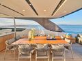 GOLDEN YACHT Sanlorenzo SL106 - flybridge dining table GOLDEN YACHT Sanlorenzo SL106 - flybridge dining table