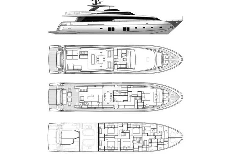 Layout for GOLDEN YACHT Sanlorenzo SL106 - layout