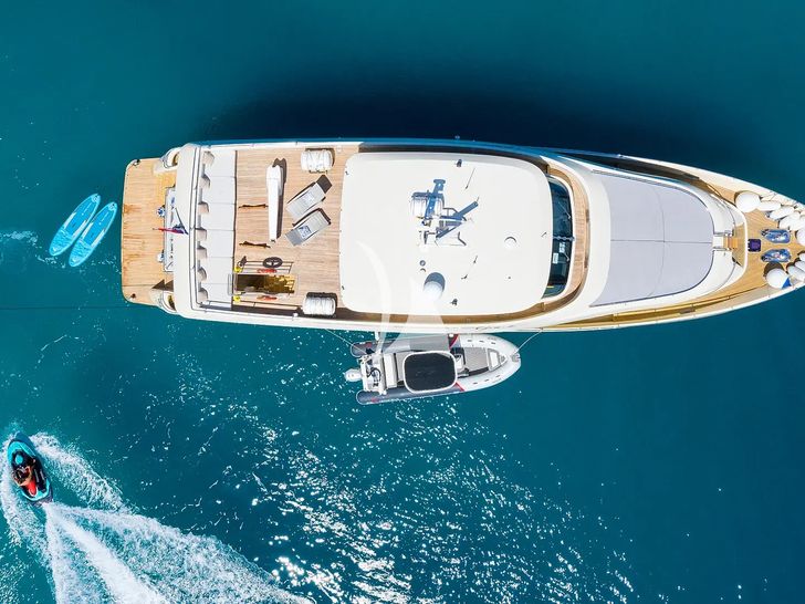 GRACE Aegean Yachts 28m - anchored with the water toys GRACE Aegean Yachts 28m - anchored with the water toys